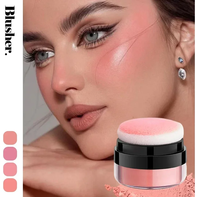 Blush en poudre à coussin d'air de tête de pièce plus lente, haute brillance, cosmétiques de