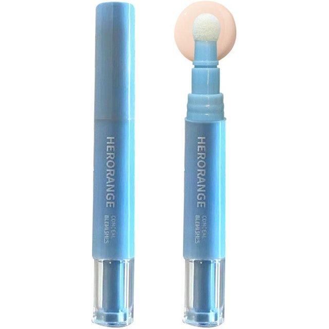 Soft Plush Head Concealer Pen Stick Conceal Spot Blemish Cream Even Skin Tone Brightening Oil Control Face Contouring Makeup