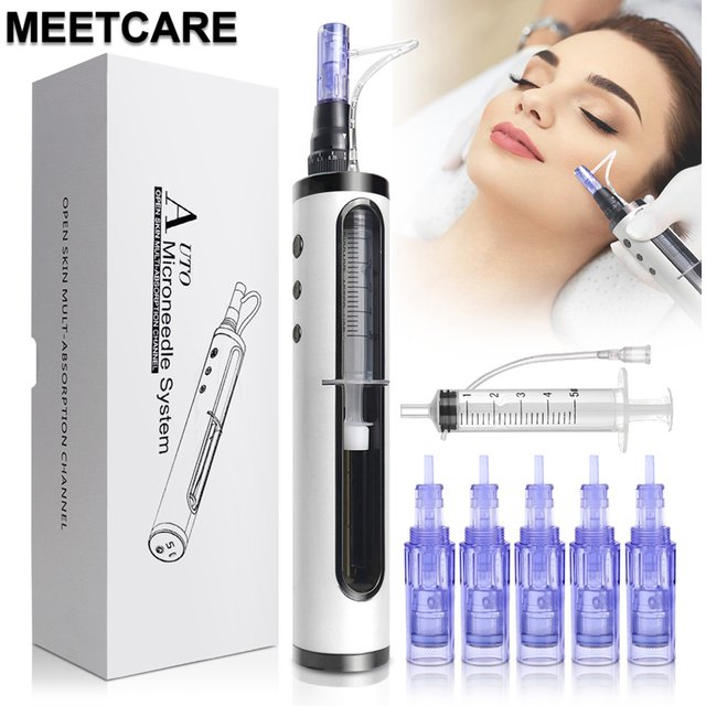 Hydra Microneedle Pen with Hydrapen 0.2mm Length Cartridge Needle Dermapen for Beauty Skin Care Nano Replacement Tip Derma Pen