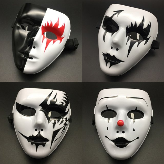 1/3/5/10PCS Halloween Masquerade Masks Hand-Painted Full-Face Masks Adult Masquerade Performance Prop