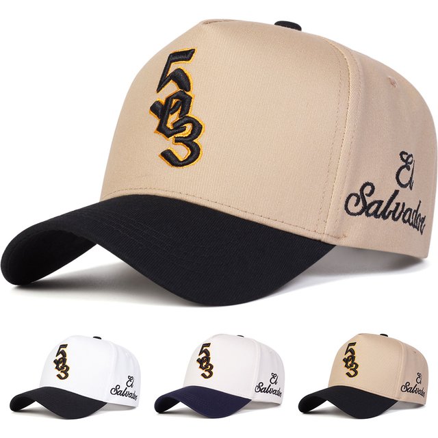 Unisex 503 Salvador Letter Embroidery Baseball Caps Spring and Autumn Outdoor Adjustable Casual Hats Sunscreen Hat