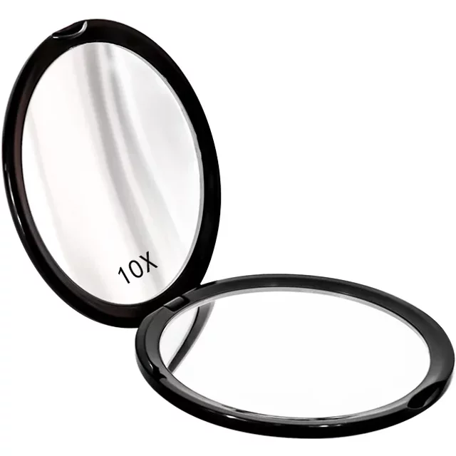Makeup Mirror Portable Mini Compact Pocket Handheld Mirror Magnifying 10x Cosmetic Tool Double Sided Makeup Mirror Travel Beauty