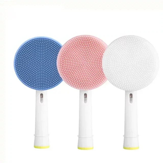 Facial Brush Head For Braun Oral B Vitality Triumph D12 D16 D20 D34 Electric Toothbrush Head Silicone Facial Cleansing Brush