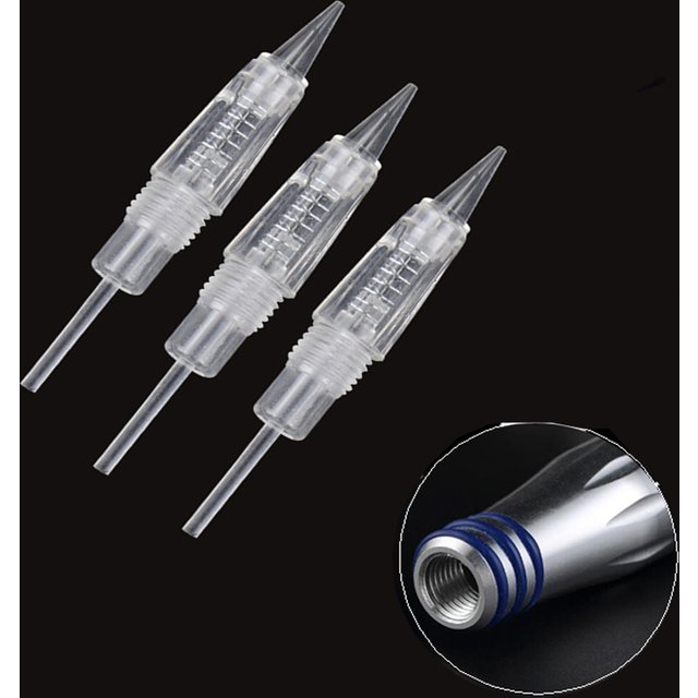 10/30/50/100pcs (Screw Port) 8MM Permanent Makeup Eyebrow Lips Cartridge Tattoo Needles