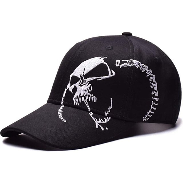 Side Skull Pattern Embroidery Baseball Caps Spring and Autumn Outdoor Adjustable Casual Hats Sunscreen Hat