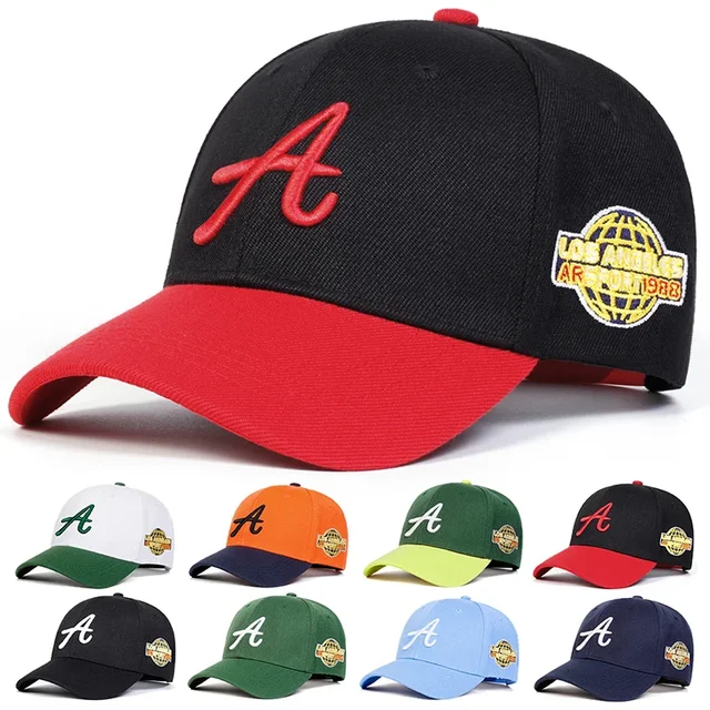 Unisex A Letter Embroidery Side Earth Baseball Caps Spring Autumn Outdoor Adjustable Casual Hats Sunscreen Hat Sports Cap