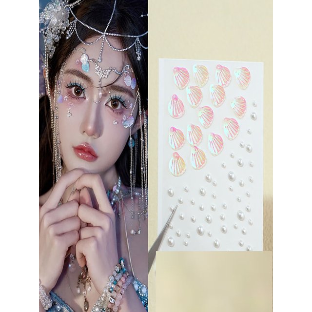 Colorful Rhinestone Crystal Gem Stickers Face Jewelry Stick-On Facial Tattoo Eye Rhinestone Jewels for Fashion Accessories