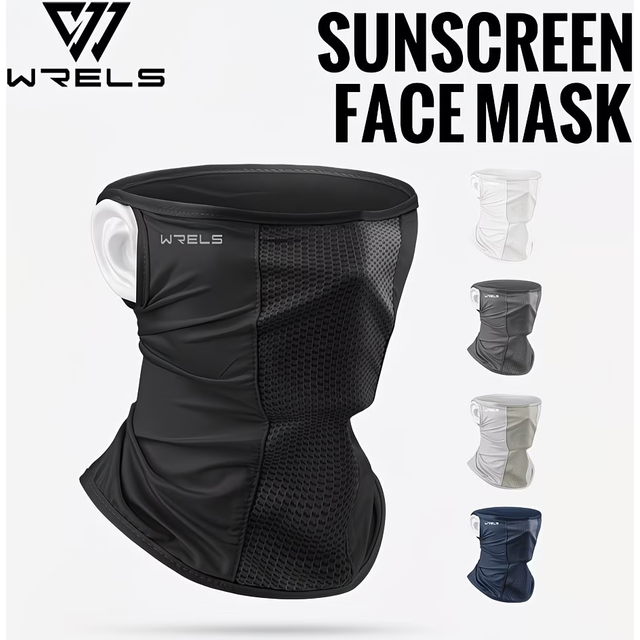 WRELS Cooling Face Mask Outdoor Breathable Sunscreen Sports Mask Neck Scarf Cycling Neck Gaiter UV Protection Sports Face Mask