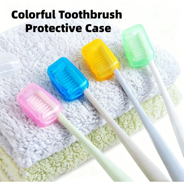 YS00269(1)-Household & Travel Toothbrush Storage Clip - Dustproof Protective Cap, Head Cover & Storage Case