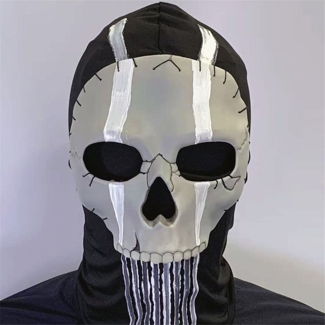Cosplay unisexe Halloween horreur fantôme crâne masque MW2 Latex couvre-chef casque effectuer fête mascarade accessoire