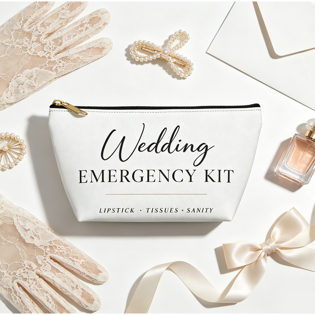 Wedding Supplies Same Day Emergency Kit Cosmetic Bag Gift Bride Bridesmaid Ladies gifts Bachelor Party Bridal Shower party