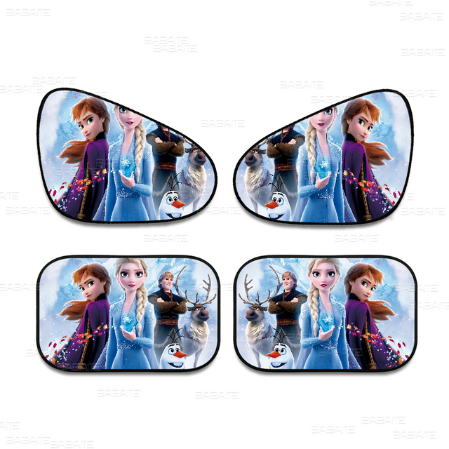 F-Fro-zenS CARTOON Car Sunshade Summer Car Window Cover Film Sunshade Sunscreen Baby Side Window Sunshade Curtain Sunblock