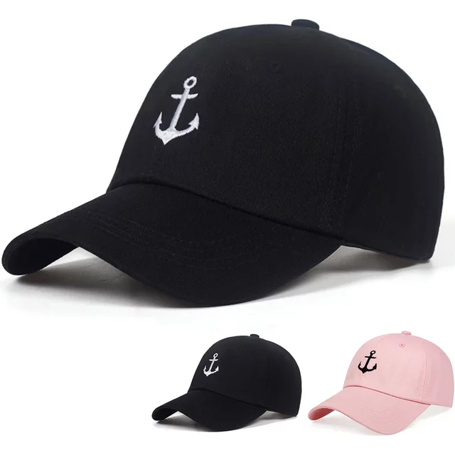 Unisex Ship Anchor Letter Embroidery Baseball Caps Spring and Autumn Outdoor Adjustable Casual Hats Sunscreen Hat Sports Cap