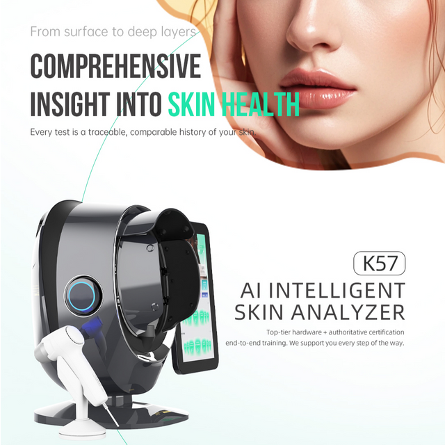 3D Skin Analyzer Facial Machine 8 Spectral Imaging Intelligent Prediction System 19 Precise Indicators Al Skin Aging Simulation
