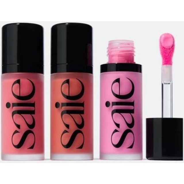 Saie Liquid Blush Highlighter Contouring Illuminating Shimmer Powder Quick-drying Non-sticky Natural Facial Makeup Soft Texture