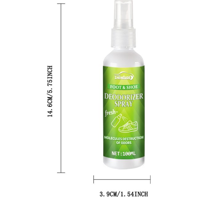 Shoe Deodorant Spray, Quickly Effective and Refreshing, Long-Lasting Odor Removal, Suitable for Sports Shoes, Fitness, Travel, and Home Use