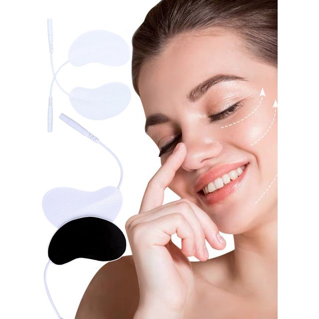 Fabric Replacement Pads Facial Lifting Jawline Face Massager for EMS Muscle Stimulator EMS Muscle Stimulator Electrode Pads