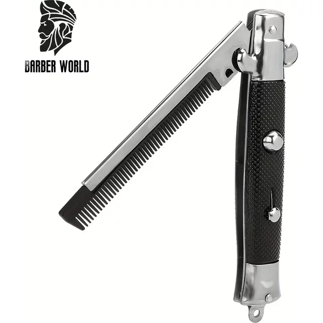 Folding Spring Comb Automatic Combs Portable Foldable Knife Brushes Hair Trimmer Comb Brush Accessories Tools