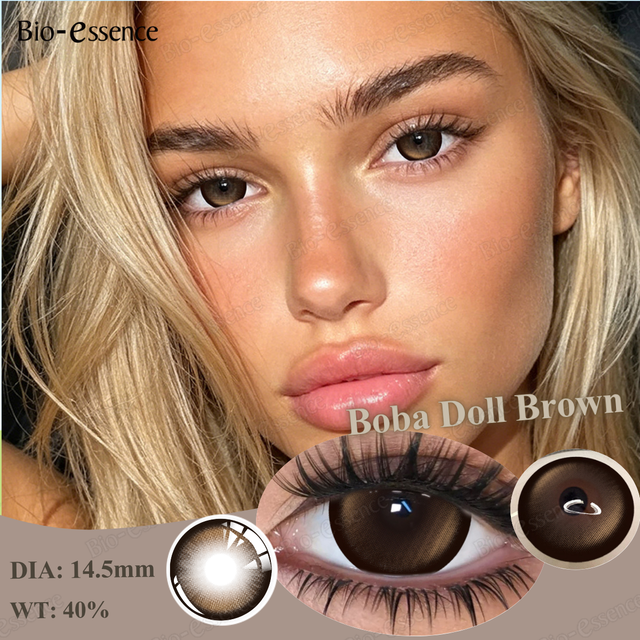 Bio-essence Blue Color Contact Lenses For Eyes Natural Brown Lens Green Eyes Contact Makeup Beauty Colored Pupils Gray Yearly