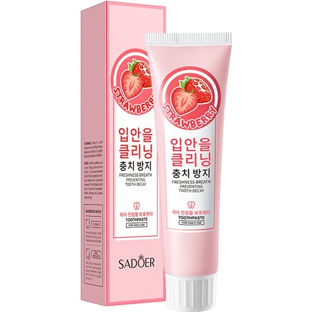 Strawberry Fresh Anti Cavity Toothpaste, Clean Teeth Whitening Gum Care, Oral Hygiene, Refreshing Toothpaste