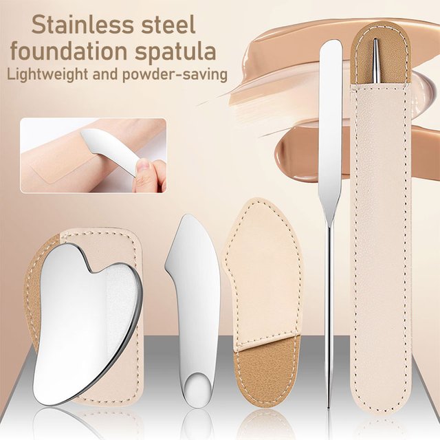 New Makeup Palette Stainless Beauty Spatula Makeup Mini Cosmetic Spatula Multi-Functional Facial Skin Care Tool CZYJ01