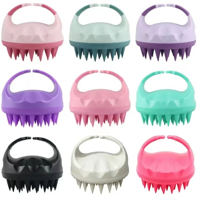 1pc Silicone Shampoo Brush Body Massage Brush Bath Shower Brush Salon Hairdressing Tool Scalp Massage Comb Hair Washing Comb