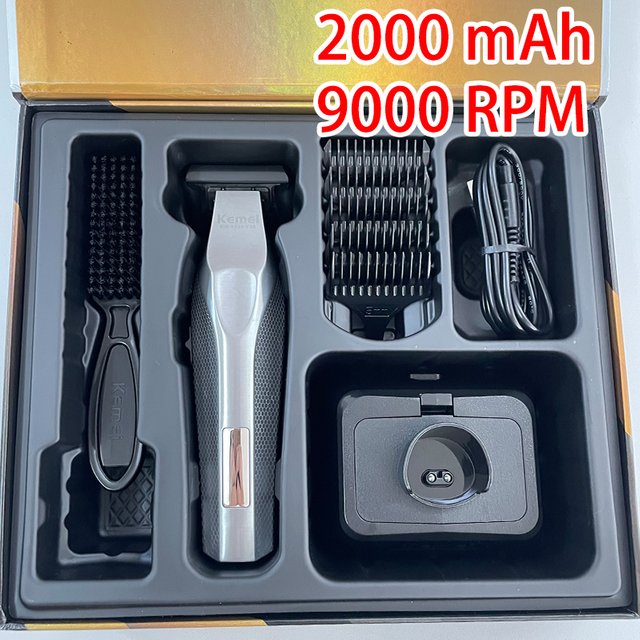 Kemei Hair Trimmer Professional Hair Clipper Electric Haircut Machine Rechargeable Hair Clipper 0MM Trimmer for men KM-3023-702