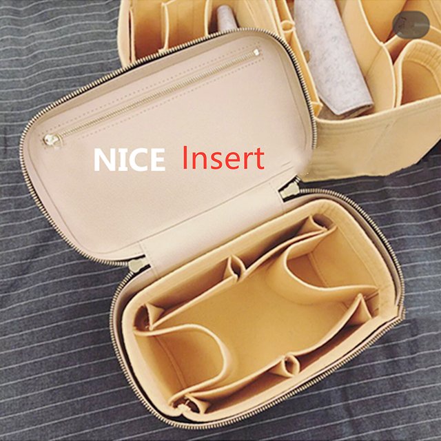 Insert Bag Organizer For VANITY PM Nice BB Nano Mini ,Womens Luxury Cosmetic Case Inner Purse,Make Up Bags Liner Shaper