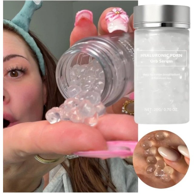 Korean Hyaluronic PDRN Orb Serum Spherical Particles Beads Face Essence Deep Hydration Salmon DNA Plumping Firming Moisturizer