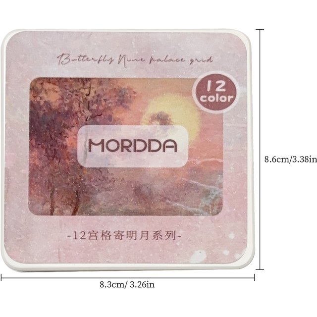 MORDDA 12-Colors Pattern Gel Smudges Canned High Saturation Popular Semi-Solid Nail Polish Gel Nail Salon for Special Use