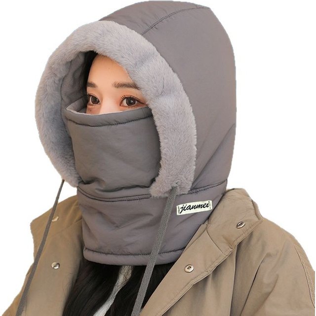 Winter Warmer Cycling Face Mask Unisex Balaclava Hood - Windproof Mask with Drawstring Ski Motorcycle Riding Headgea
