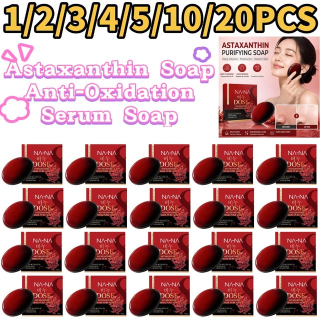 Astaxanthin Soap Anti-Oxidation Serum Soap Skin Care Soap Bar For Face Body Bath Wash for women Men Hydrating For Face And Body