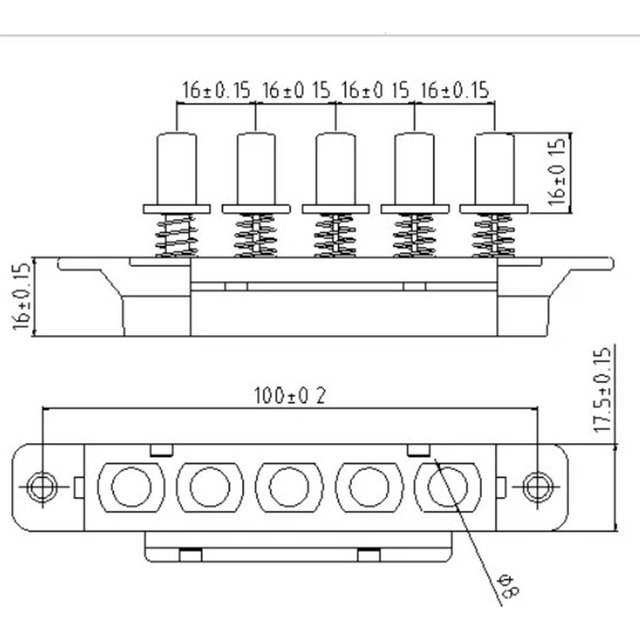 Kitchen Range Hood Switches Multifunctional Five-position Pushbutton Key Board Switches For Range Hood Hair Dryers