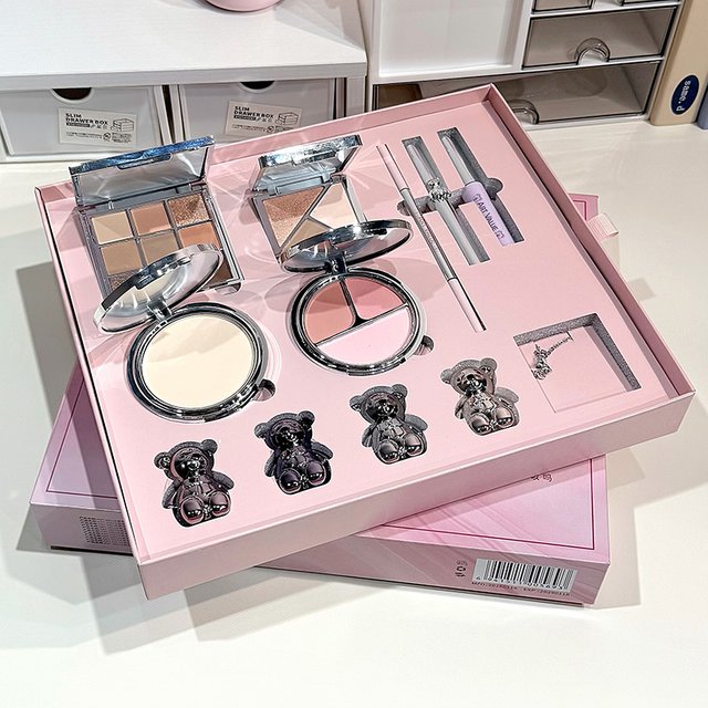 ART VALUE Face Makeup Sets Include 4Lip Mud,1Eyebrow Pen,1Mascara,1Eyebrow Tinted,1Pressed Powder,1Blusher,1Contour,1Eyeshadow