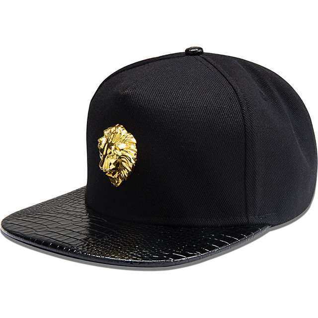 Men Women Summer Sport Sunscreen Hip Hop Punk Adjustable Cotton Flat Hat Rivet Lion Head Skull SunShade Baseball Cap P53