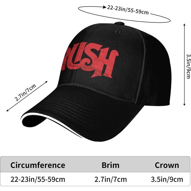 Rock Music Rush Band Sun Baseball Cap Summer Unisex-Teens Design Trucker Hat Sunscreen Casual Outdoor Sports Snapback Cap