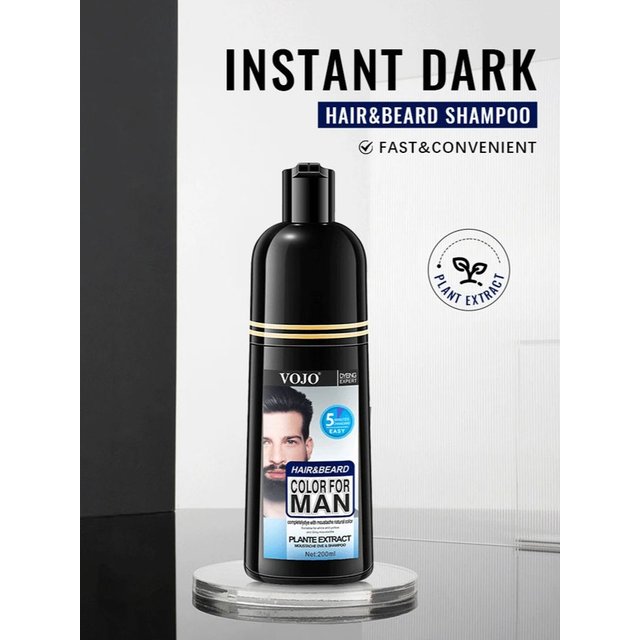 natural long lasting 200ml permanent beard dye shampoos for men beard dying removal white grey black beard hair men hair dye