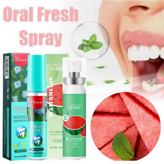 Freshening Oral Spray Fruit Flavor Breath Long-lasting Fresh Mouth Spray Portable Breath Kissing Mouth Spray Oral Care Products