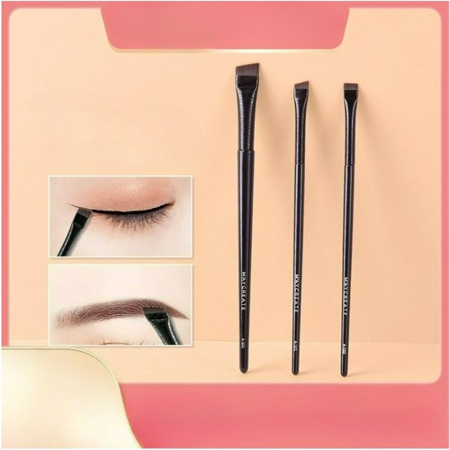 Blade Eyeliner Brush Flat Head Bevel Extremely Fine Eyebrow Brush Horizontal Silkworm Eyebrow Powder Eye Makeup Brush Cosmetics