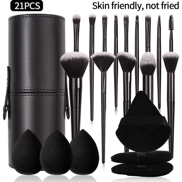 Black Makeup Brush Set Professional Super soft detail brush Blush Brush Foundation Concealer Eyeshadow Brush Women Beauty Tool