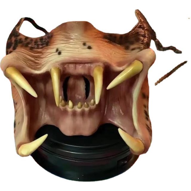 Halloween New Product Cosplay Horror Prop Alien Wars Iron Blood Warrior Latex Mask Half Face Mask
