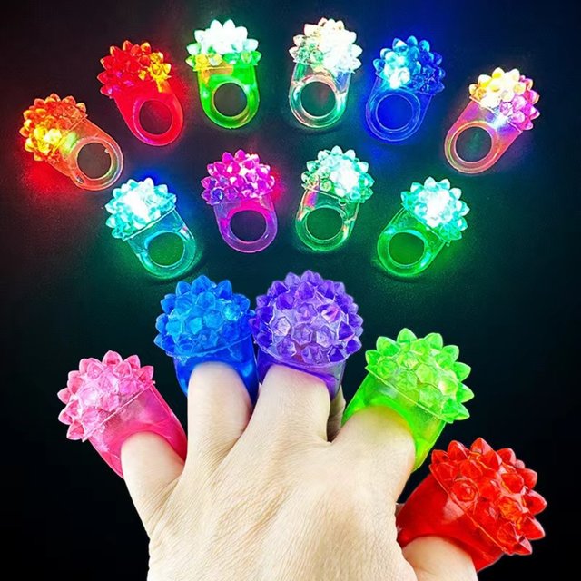 10-30 pièces mignon LED anneaux lumineux enfants fête d'anniversaire mascarade cadeaux décoration