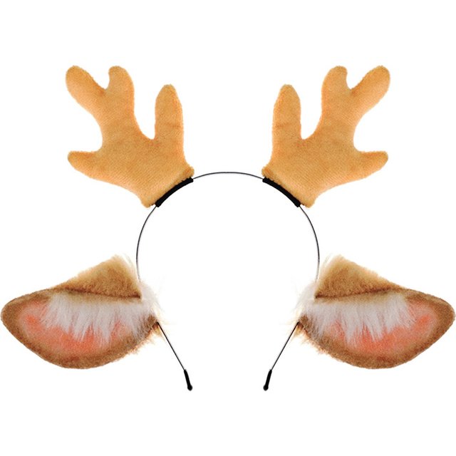 Serre-tête Halloween avec cornes de cerf pour femmes, bandeau oreilles de cerf pour filles, accessoires de cheveux mignons Lolita Anime pour mascarade, cosplay, fête et déguisement