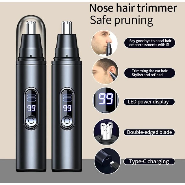 2026New Mini Pocket Nose Hair Trimmer Painless Clipper Nose Ears Hair Eyebrow Waterproof Portable Trimmer for men Women