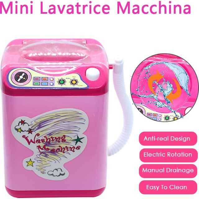 Washing Machine Toy Mini Electric Makeup Brush Cleaner Automatic Cleaning Washing Machine Play Home Toy Coffee Mixer