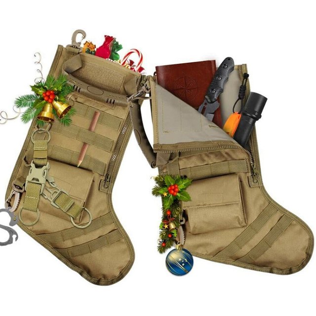 Sac de bas de noël tactique Molle EDC pendentif de bas de noël sac de rangement d'outils multifonctionnel accessoire de chasse de sport