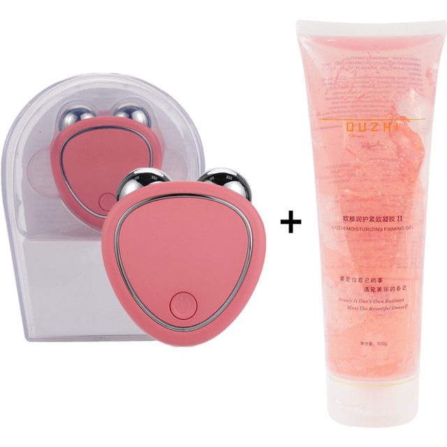 Beauty Massager Cold Gel Microcurrent Face Lifter Anti-Wrinkle Roller Skin Tightening Rejuvenation Facial Care Product Slimming