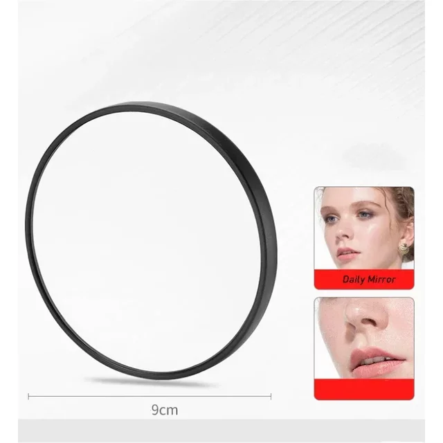 Magnifying Mirror Suction Cup Mini 9cm 5x/10x/15x Compact Makeup Mirror Hand Travel Small Pocket Vanity Mirrors Makeup Magnifier