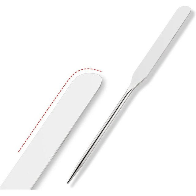 2PC Stainless Steel Palette Tray Rod Set Spatula Toner Makeup Mixing Stick Foundation Cream Cosmetic Make Up Tool