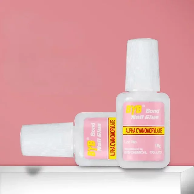 10g Nail Glue with Brush Head Glue Nail Polish Star Glue White Starlight Glue for Nail Polish Transfer Sticker